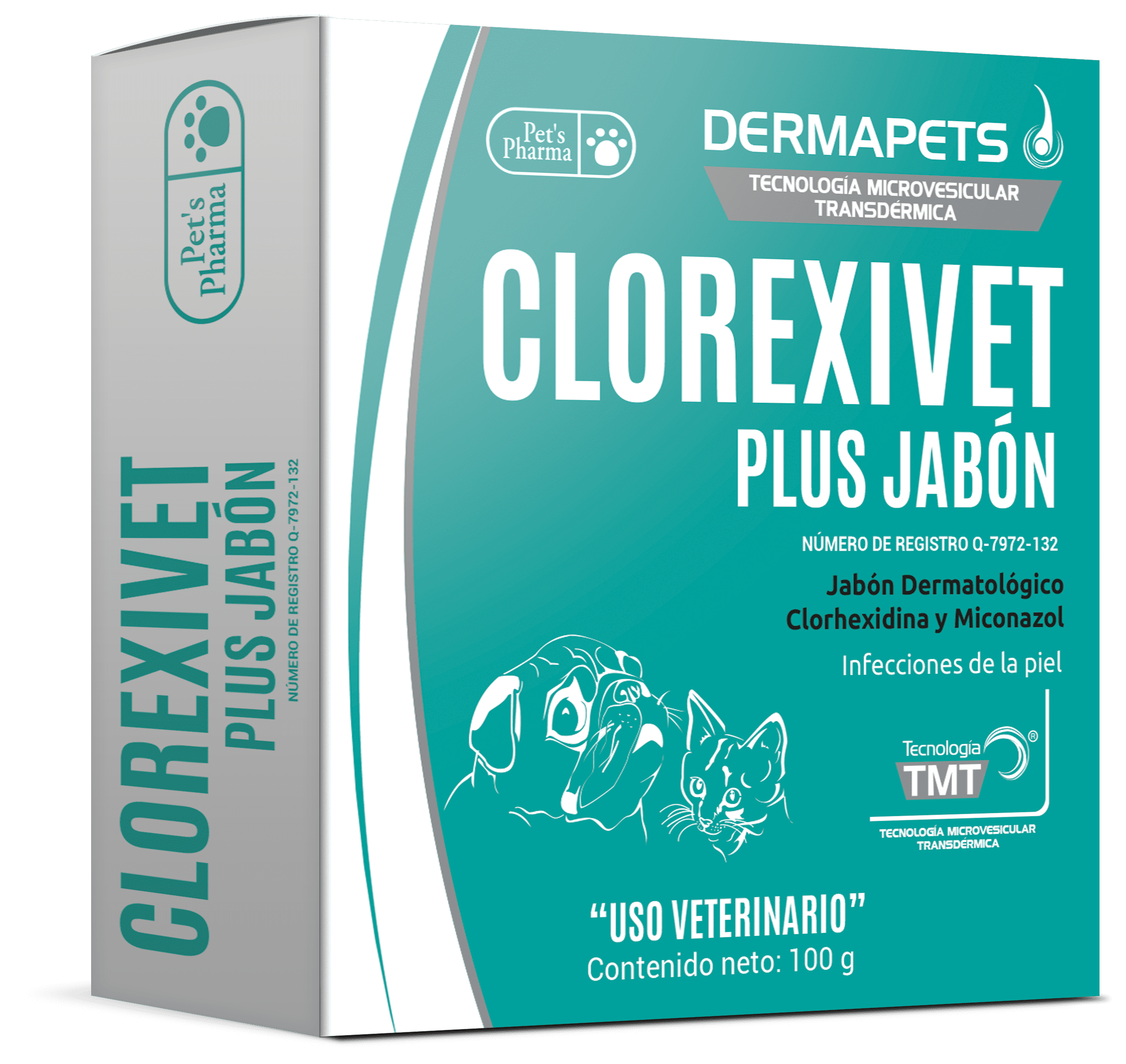Clorexivet Plus Jabón Dermatológico 100Gr - Pet's Pharma Clorexivet Plus Jabón Dermatológico 100Gr - Pet's Pharma